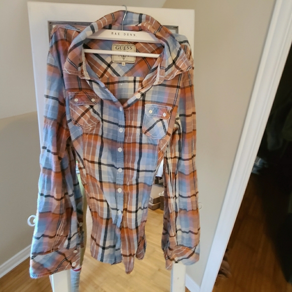 Guess Tops - GUESS plaid shirt